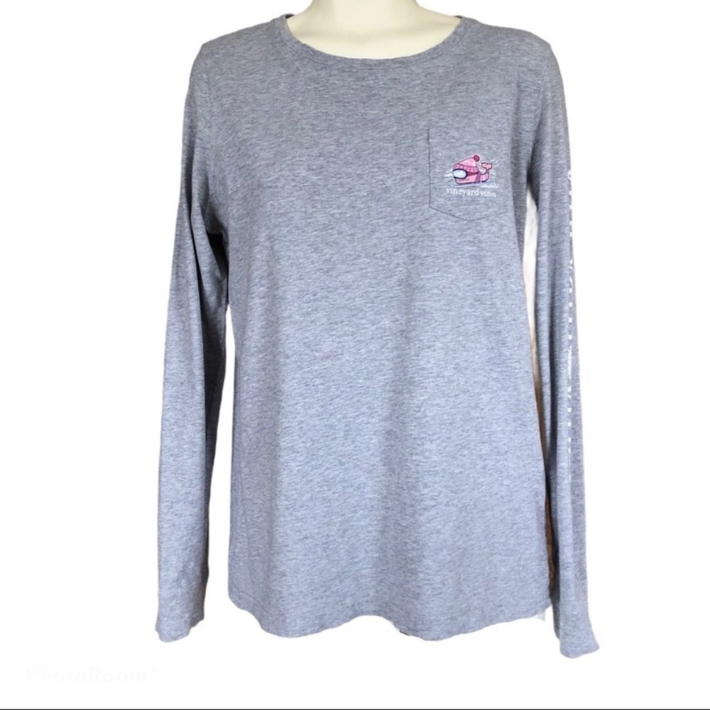 Vineyard Vines Women’s Winter Whale Long Sleeve Lightweight Shirt Size XS - Picture 1 of 14